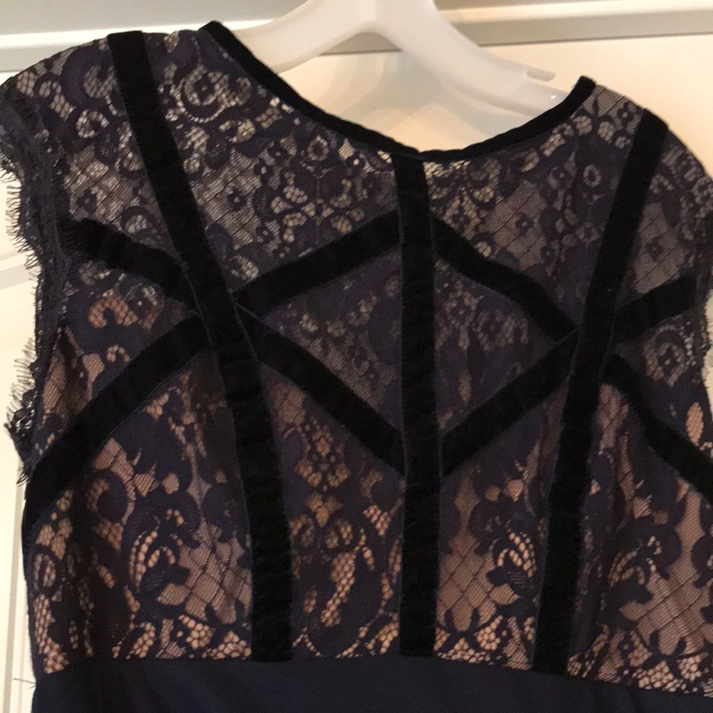 NAVY BLUE DAVIDS BRIDAL BRIDESMAID DRESS - Picture 2 of 6